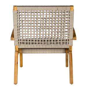 Fauteuil de jardin FYP Marron - Gris - Bois massif - Textile - 81 x 84 x 78 cm