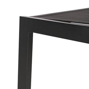Chaise longue DALY Noir - Marron - Métal - Textile - En partie en bois massif - 71 x 48 x 195 cm