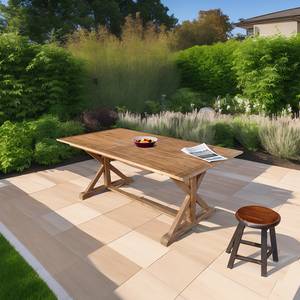 Table de jardin KOOP Marron - Bois massif - 200 x 75 x 100 cm