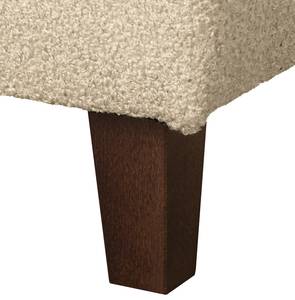 Ohrensessel Colmar Bouclé Stoff Nola: Beige - Mit Hocker