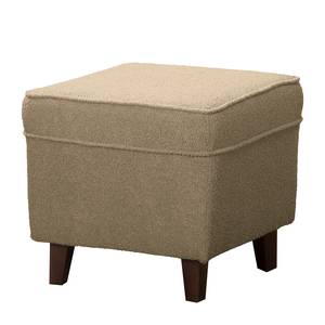 Oorfauteuil Colmar Bouclé Stof Nola: Cappuccino - Met hocker