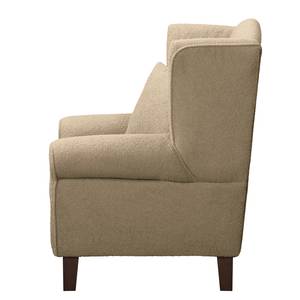 Oorfauteuil Colmar Bouclé Stof Nola: Cappuccino - Met hocker