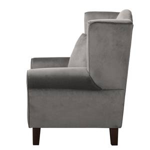 Oorfauteuil Colmar Velours Ravi: Taupe - Met hocker