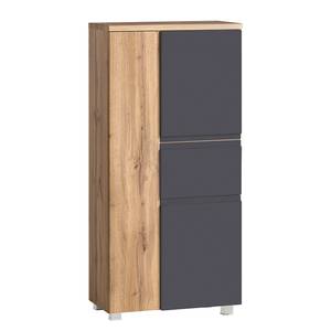 Midischrank Roccolo I Matt Grau - Breite: 65 cm