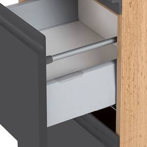 Hochschrank Roccolo I Matt Grau - Breite: 40 cm