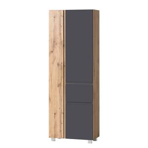 Hochschrank Roccolo I Matt Grau - Breite: 65 cm