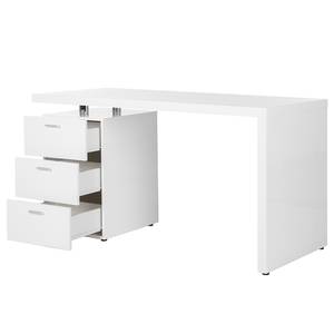 Schreibtisch Teshie Hochglanz Weiß