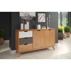 Sideboard Scandik Kiefer massiv - Kiefer Weiß / Grau