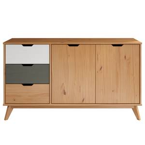 Dressoir Scandik massief grenenhout - grenenhout wit/grijs