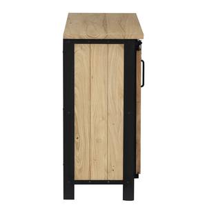 Houten dressoir BROOKSBY 1 deur massief acaciahout - acaciahout/zwart