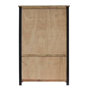 Armoire multifonction BROOKSBY Marron - Métal - Bois massif - 115 x 180 x 42 cm