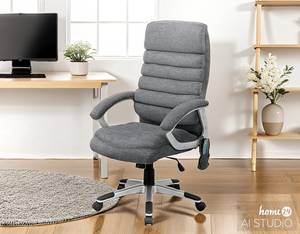 Fauteuil de direction Hatley Microfibre / Fer - Gris clair - Avec fonction massage - Microfibre Honola: Gris minéral