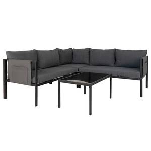 Set di mobili da esterno Lahti (3) Metallo - Verniciato nero / Grigio