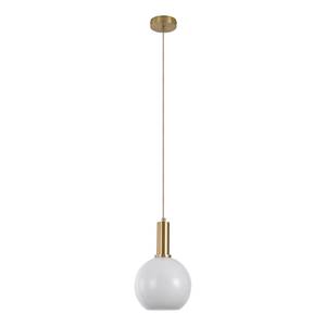 Lampada a sospensione Ebeltoft II Vetro - Bianco / Ottone - 1 punto luce