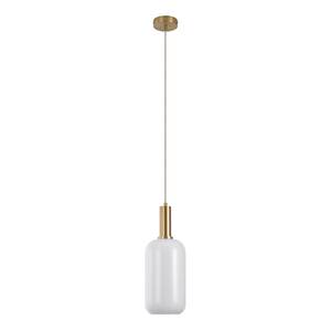 Hanglamp Ebeltoft I glas - wit/messing - 1 lichtbron