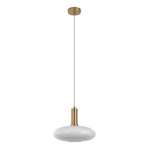 Lampada a sospensione Ebeltoft III Vetro - Bianco / Ottone - 1 punto luce