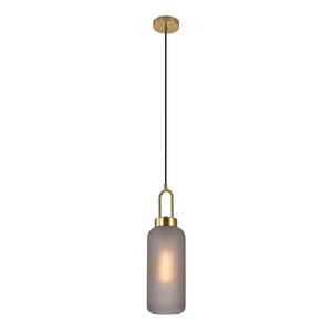 Lampada a sospensione Lotun II Vetro / Ottone - 1 punto luce - Grigio