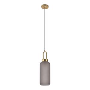 Suspension Lotus II Verre / Laiton - 1 ampoule - Gris