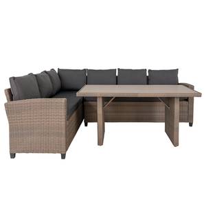 Lounge Set Oslo (3-teilig) Polyrattan - Braun / Schwarz