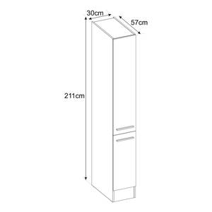 Cuisine équipée d’angle Pattburg Imitation chêne Artisan - Largeur : 310 cm - Sans électroménager