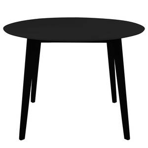 Table Vallentuna I Noir verni - Diamètre : 105 cm