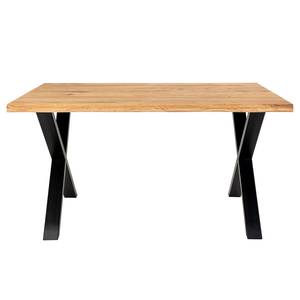 Table Trelleborg I Chêne massif / Métal - Noir / 140 x 95 cm