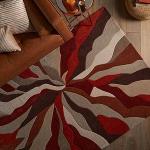 Kurzflorteppich Splinter I Polyester - Multi / Rot - 120 x 170 cm