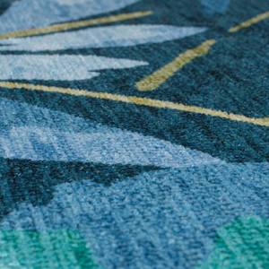 Laagpolig vloerkleed Alyssa polyester - blauw - 200 x 290 cm - 200 x 290 cm