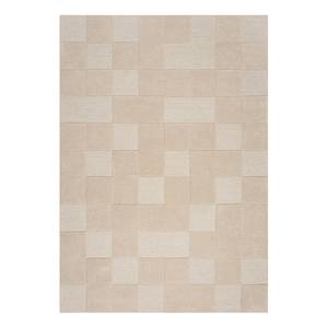 Wollteppich Checkerboard Wolle - Beige - 160 x 230 cm