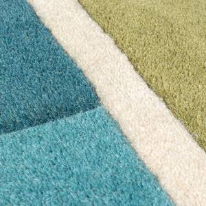 Tapis en laine Piano I Laine - Multicolore / Vert - 120 x 170 cm - 120 x 170 cm