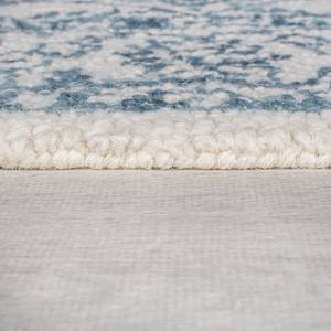 Tapis en laine Yasmin Laine - Blanc / Bleu - 120 x 170 cm - 120 x 180 cm