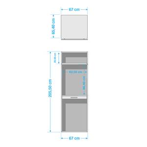 Armoire pour machine à laver Kielce III Sans électroménager - Noir