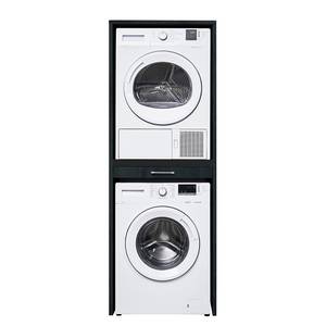 Armoire pour machine à laver Kielce VI Blanc - Noir - Largeur : 179 cm