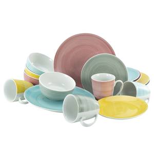 Service Pastello - 16 éléments Porcelaine - Multicolore - 16 éléments