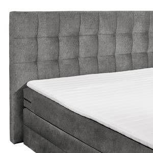 Lit boxspring Bellwood Avec tête de lit - Tissu Gleni: Anthracite - 180 x 200cm