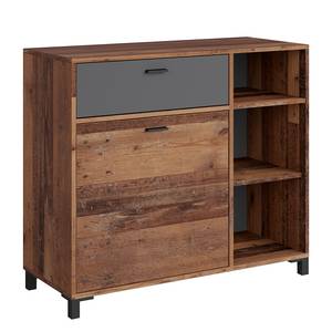 Sideboard Wellington Eiche Dunkel Dekor / Anthrazit - Breite: 98 cm