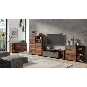 Sideboard Wellington Eiche Dunkel Dekor / Anthrazit - Breite: 98 cm