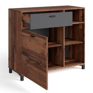 Sideboard Wellington Eiche Dunkel Dekor / Anthrazit - Breite: 98 cm