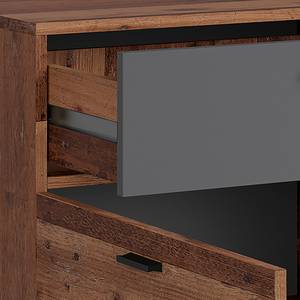 Sideboard Wellington Eiche Dunkel Dekor / Anthrazit - Breite: 98 cm