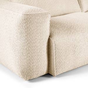 Divano angolare a 3 posti HUDSON Bouclé Tessuto Bony: beige - Larghezza: 251 cm - Longchair preimpostata a destra