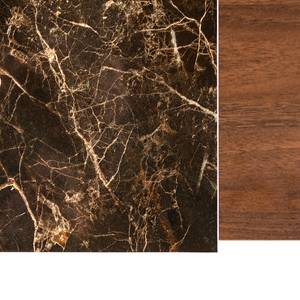 Table basse Robinwood Céramique - Imitation marbre noir / Imitation noyer