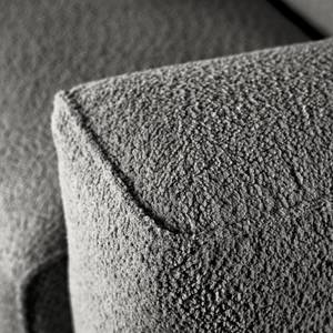 Divano angolare a 3 posti HUDSON Bouclé Tessuto Bony: grigio - Larghezza: 317 cm - Longchair preimpostata a sinistra