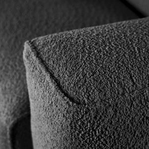 Canapé d’angle à bords arrondis HUDSON Bouclé Tissu Bony: Anthracite - Angle à droite (vu de face)