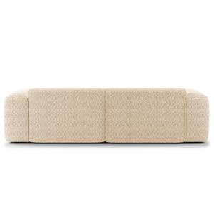 Hoekbank HUDSON 1,5-zits + chaise longue Bouclé Stof Bony: Beige - Longchair vooraanzicht links