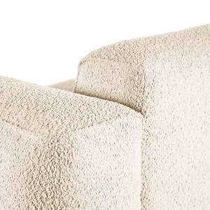 Canapé panoramique HUDSON Bouclé Tissu Bony: Beige - Méridienne courte à gauche / longue à droite (vue de face)