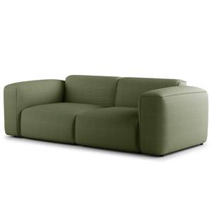 2-Sitzer Sofa HUDSON Cordstoff Snor: Grün