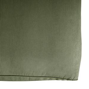 Canapé d’angle 1-2 places HUDSON mérid. Velours côtelé Snor: Vert - Méridienne courte à droite (vue de face)