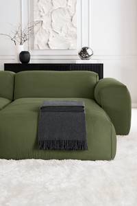 Hoekbank HUDSON 1,5-zits + chaise longue Corduroy Snor: Groen - Longchair vooraanzicht rechts