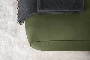 Divano angolare a 1,5 posto HUDSON Velluto a coste Snor: verde - Longchair preimpostata a destra