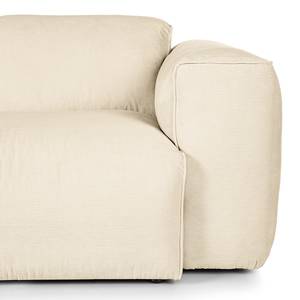 Ecksofa HUDSON 3-Sitzer mit Longchair Cordstoff Snor: Beige - Breite: 251 cm - Longchair davorstehend links